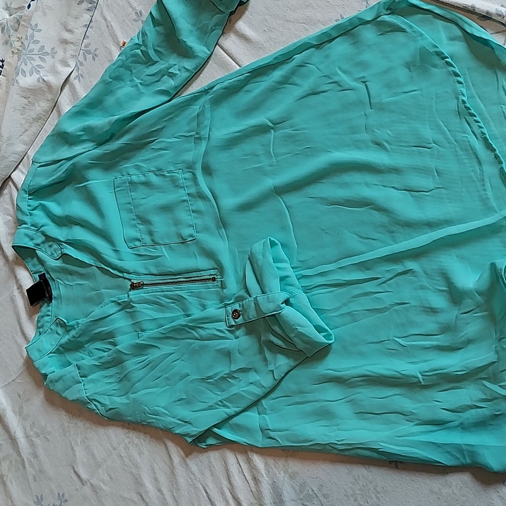 Shirt, rue21, Medium, teal